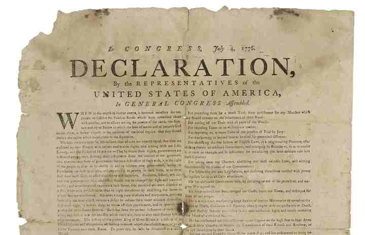 Image of the Declaration of Independence