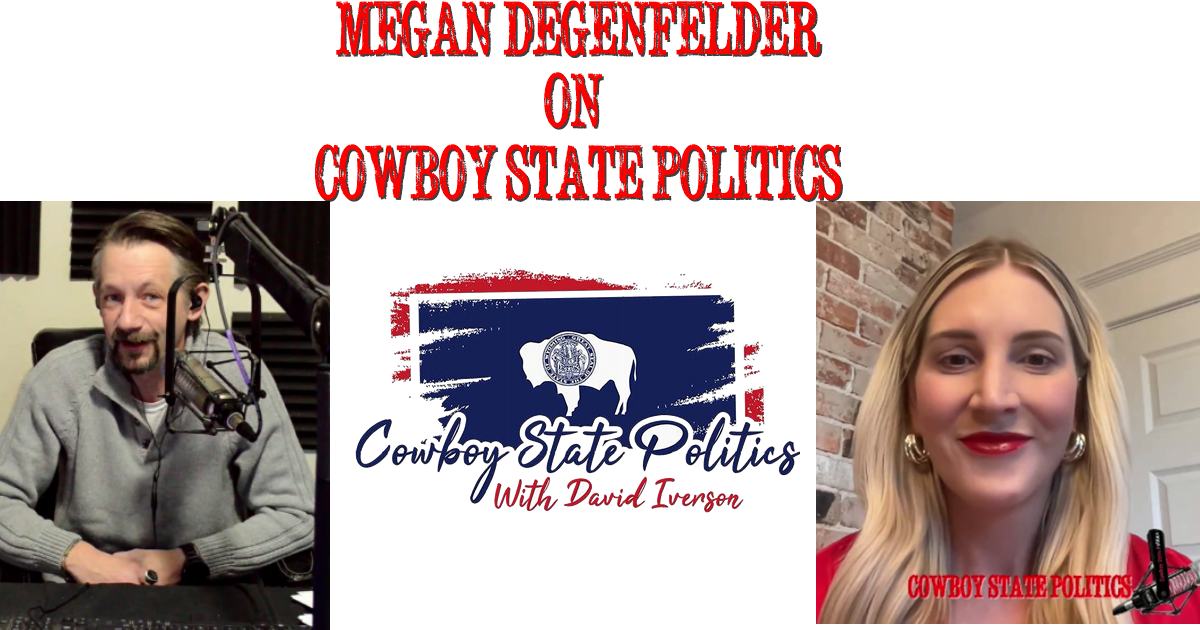 Megan Degenfelder being interviewed on Cowboy State Politics