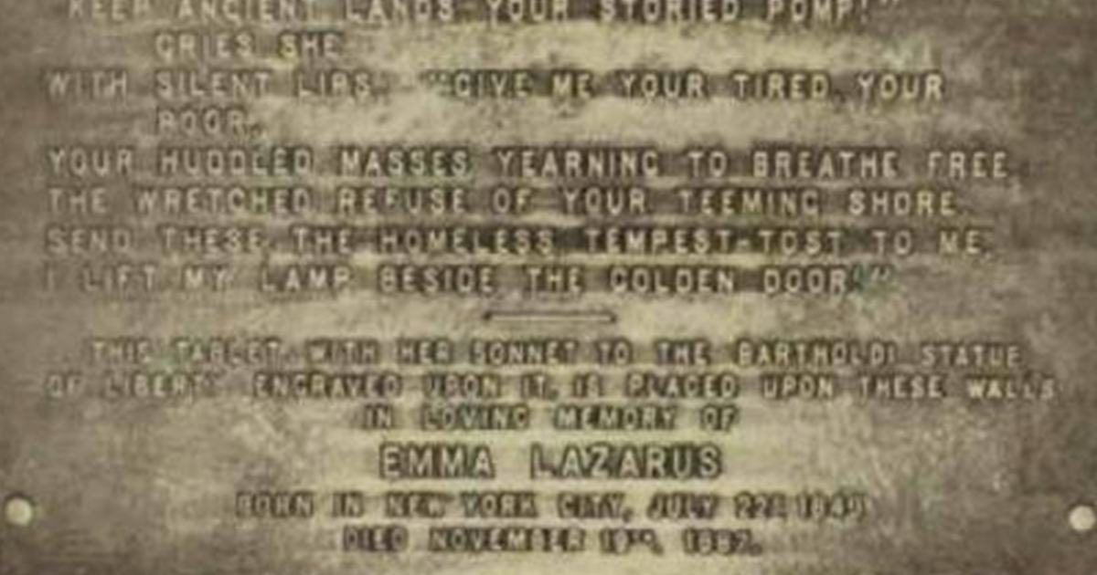 Plaque at the Statute of Liberty