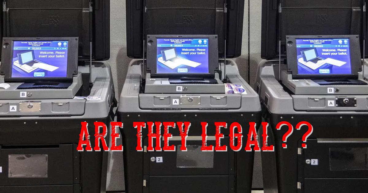 Picture of ES&S Voting Machines