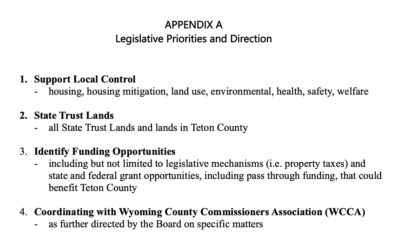 Mr. Agopian's priorities, as stated in his contract.