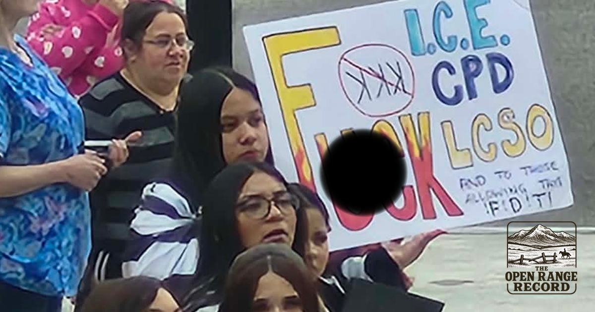 Protesters in front of the Wyoming Capitol Feb 13