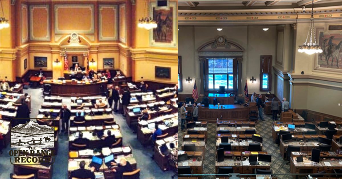 Two pictures of the Wyoming House