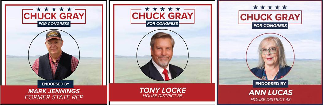 Other Chuck Gray Endorsements