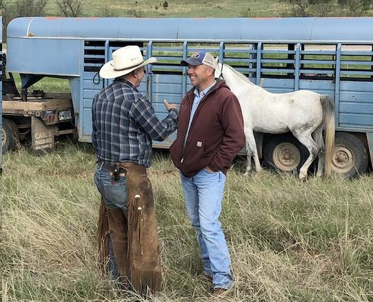 Chip on his ranch