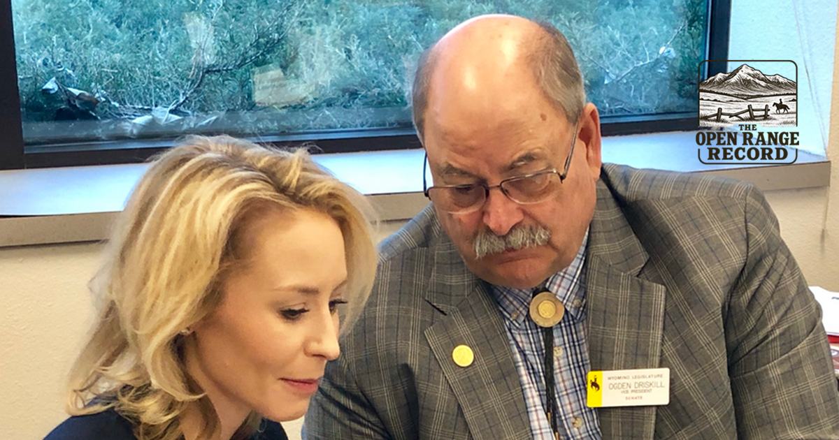 Wyoming Senators Ogden Driskill and Tara Nethercott