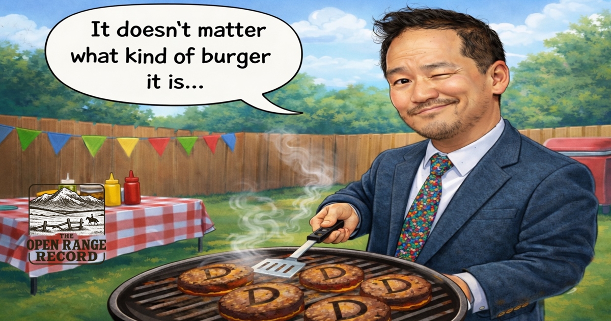 Caricature of Rep Mike Yin