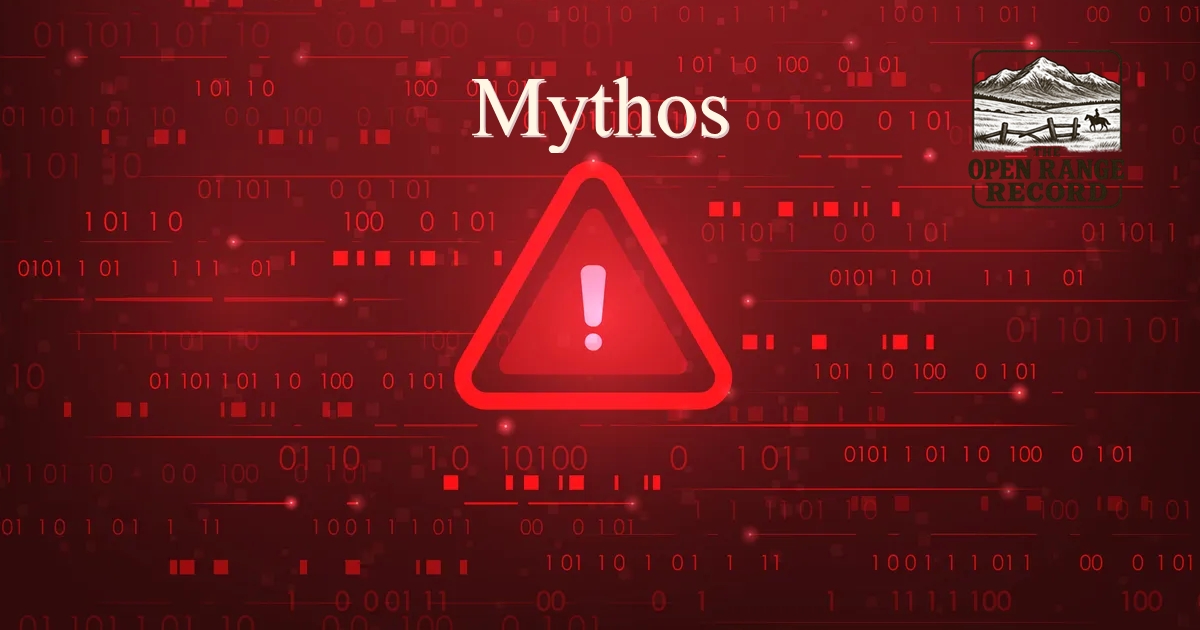 Depiction of code with a warning sign