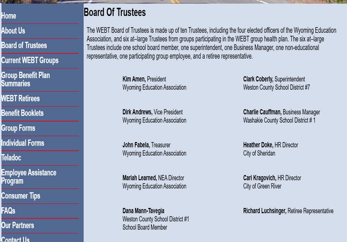 WEBT Board of Trustees