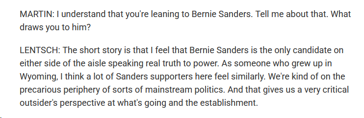 Screenshot from NPR interview with Lentsch