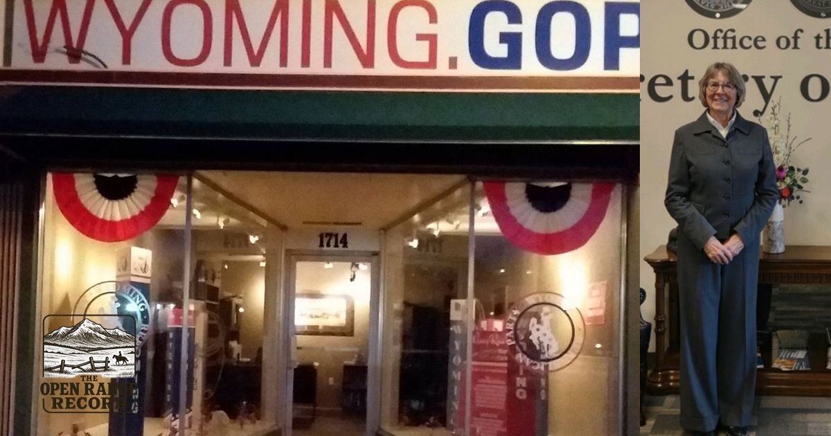 Picture of Wyoming GOP Headquarters and outgoing Executive Director Kathy Russell