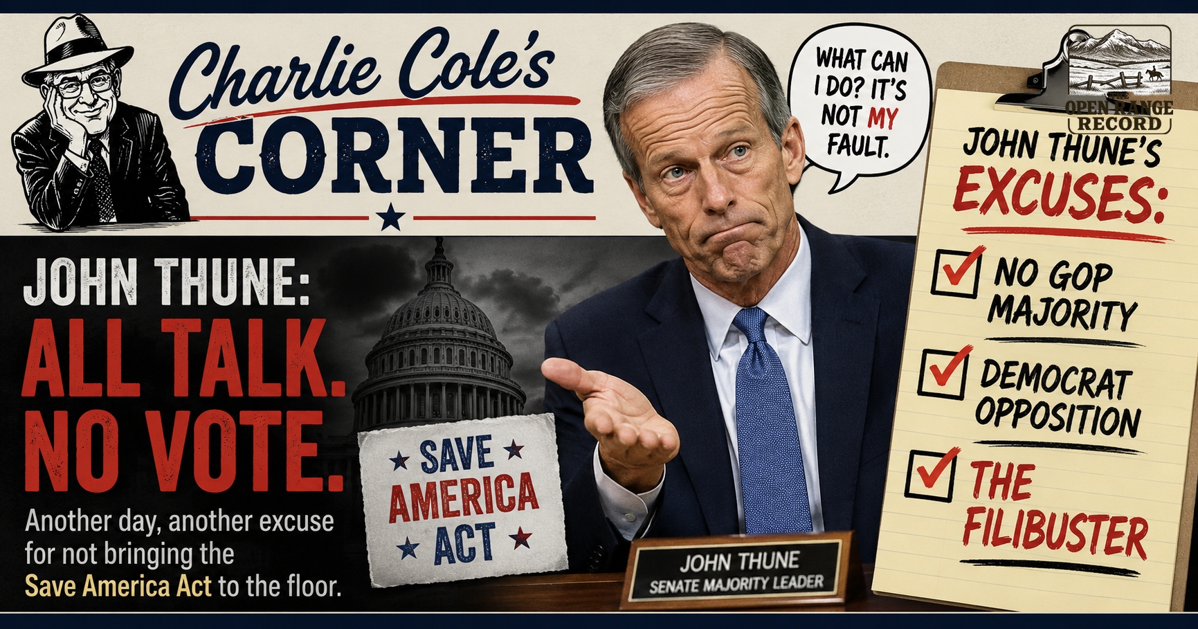 Charlie Cole's Corner: John Thune's Excuses