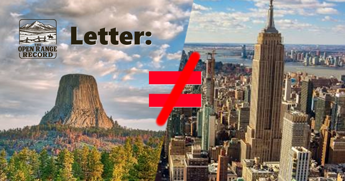 Letter: Wyoming Isn't New York, Suggesting We Are Is Insulting