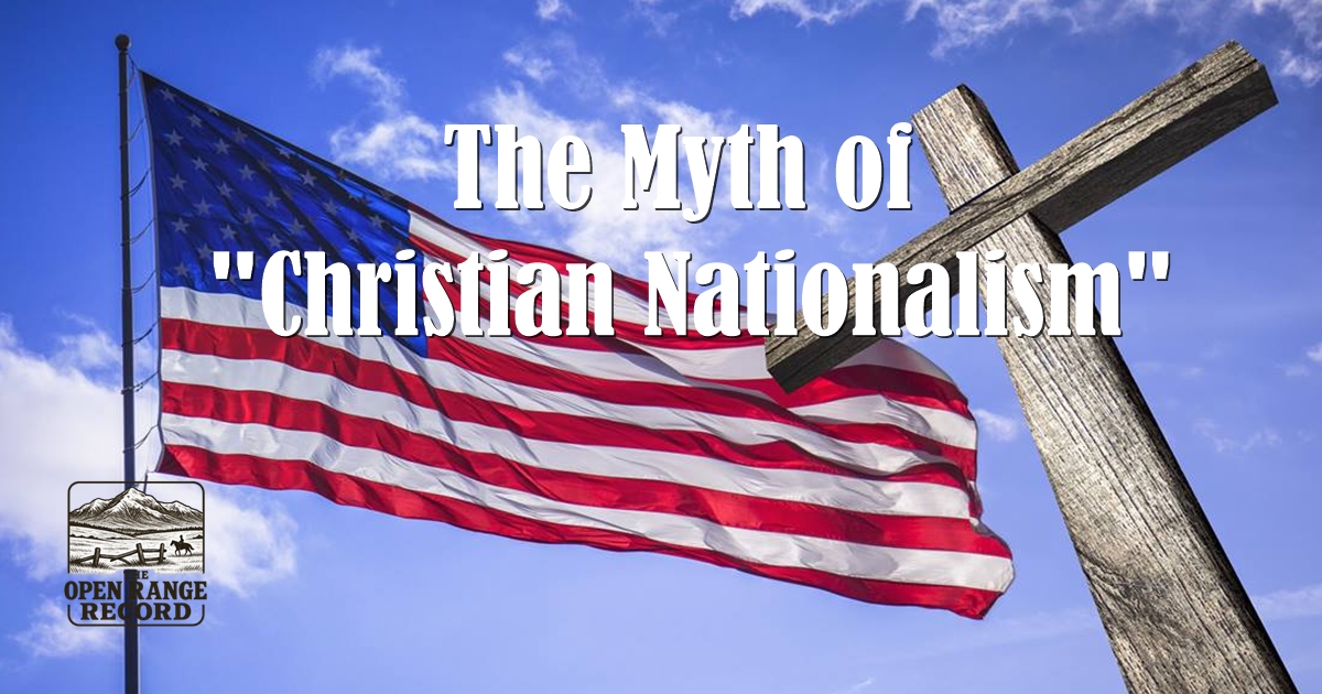 Picture of a cross and the American Flag
