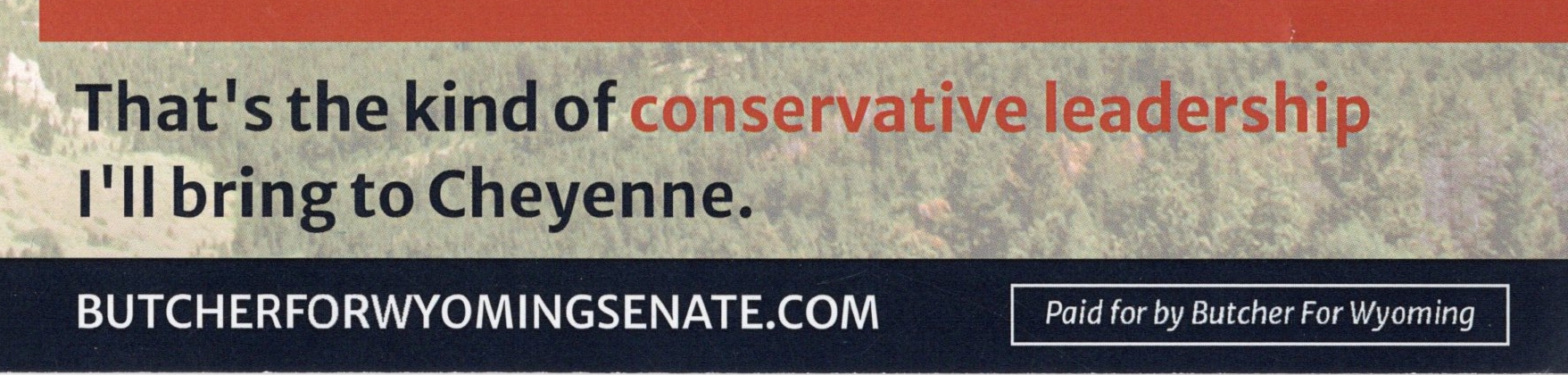 Portion of one of Butcher's mailings