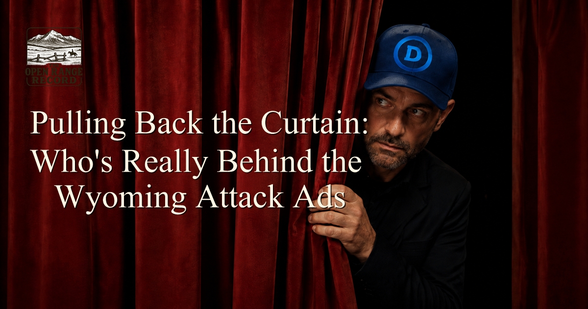 Democrat hiding behind a curtain