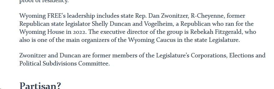 Screenshot from CSD article about Wyoming FREE