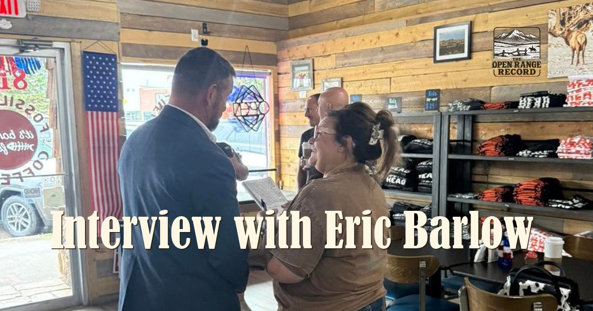 Gubernatorial Candidate Eric Barlow and Open Range journalist Dawn Marquardt