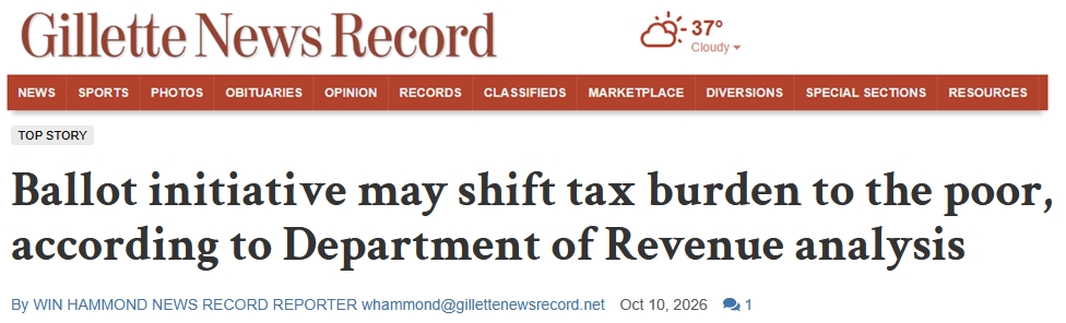 Headline in the Gillette News Record