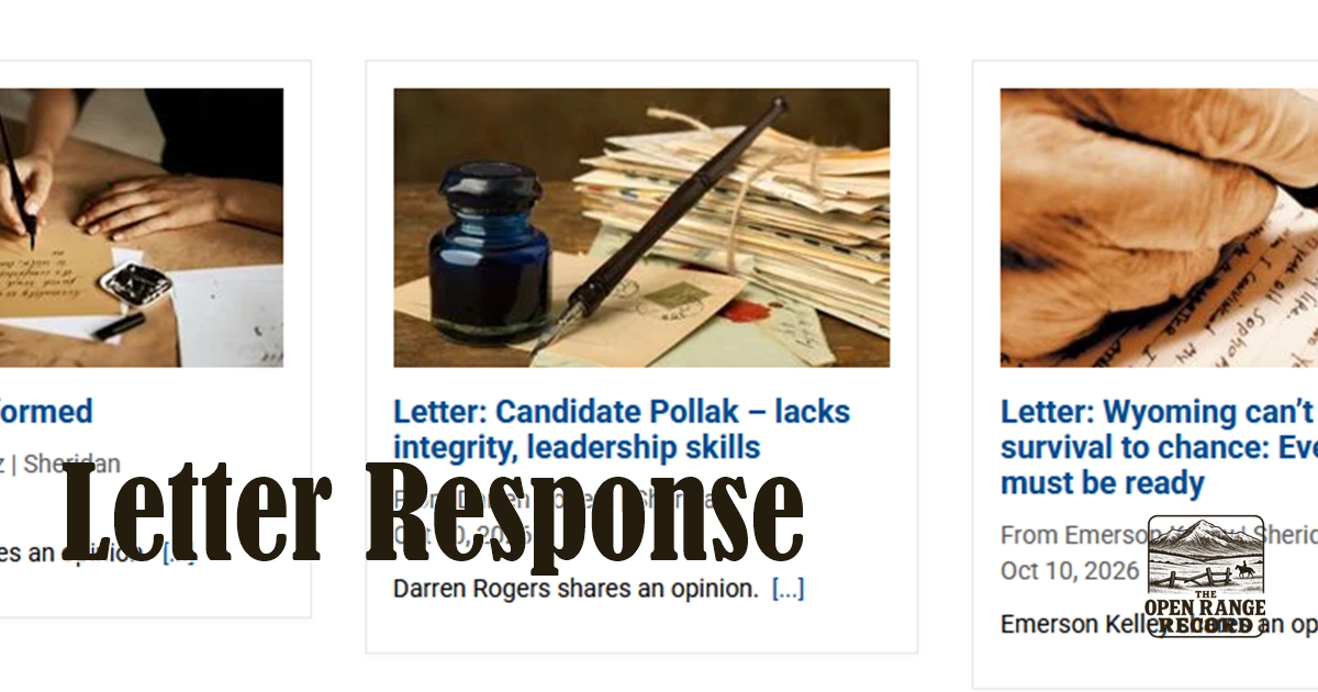 Screenshot from the Sheridan Press online opinion page