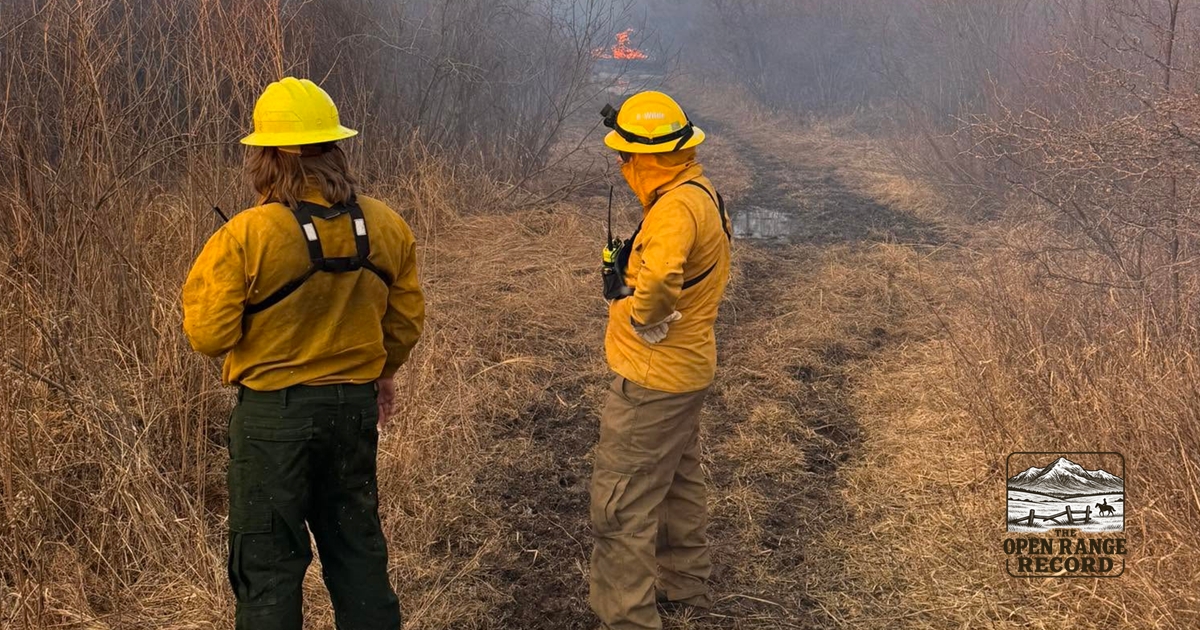 Fire fighters at Montana's Wyola Fire